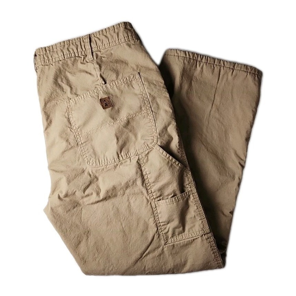 Coleman Cargo Pants Men's 38x29 Lined Utility Workwear Straight Leg Tan EUC